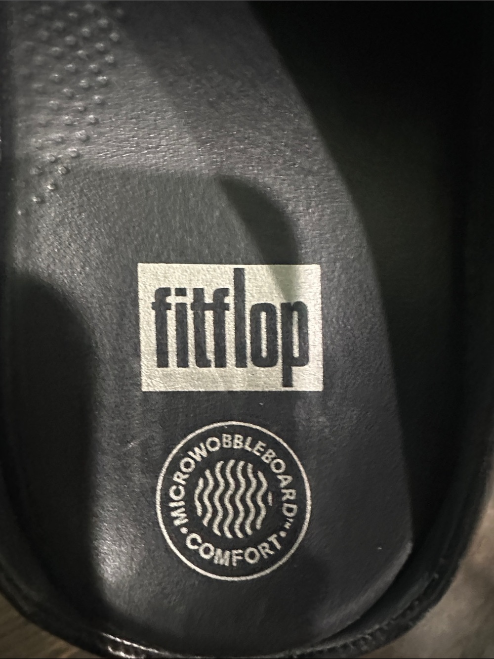 Fitflop Black Crisscross Microwobbleboard Slide - Picture 2 of 4